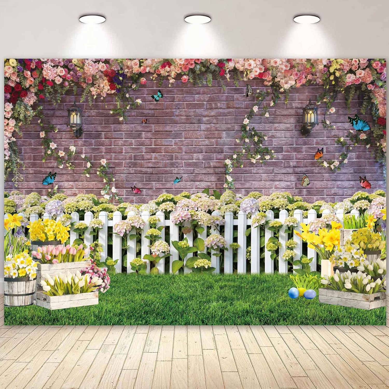Atmospheric Floral Wall Spring Photography Backdrop for Party Banners