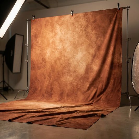 Rusty Red Abstract Microfiber Backdrop - 8x10ft / 8x12ft Professional Studio Background