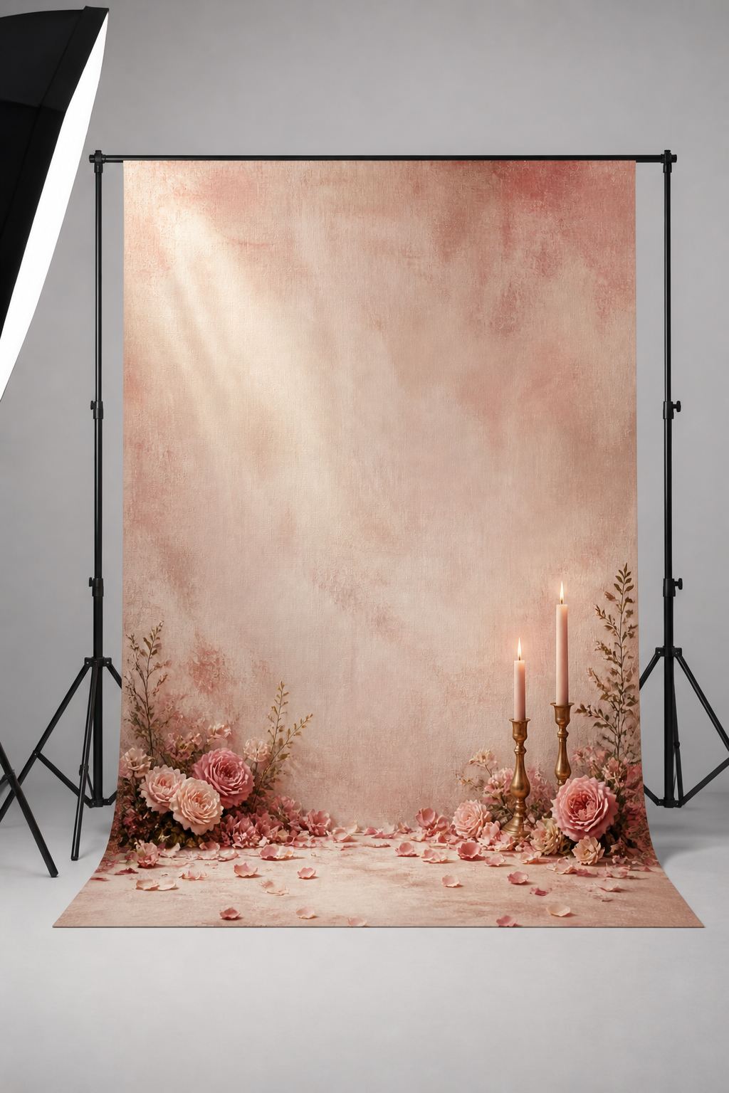 Blush Rose Petal Valentine's Photography Backdrop