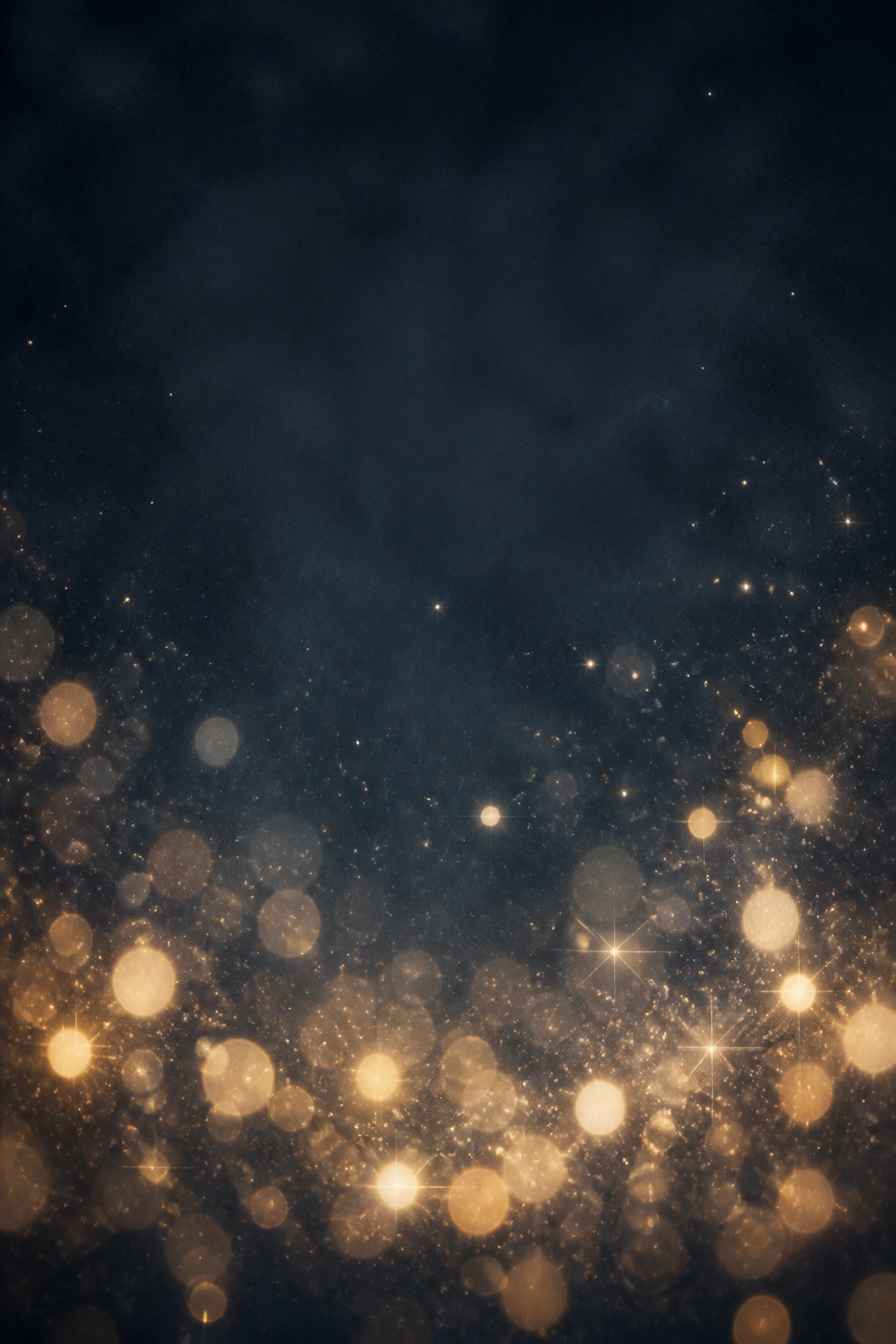 Midnight Gold Bokeh New Year's Eve Photography Backdrop