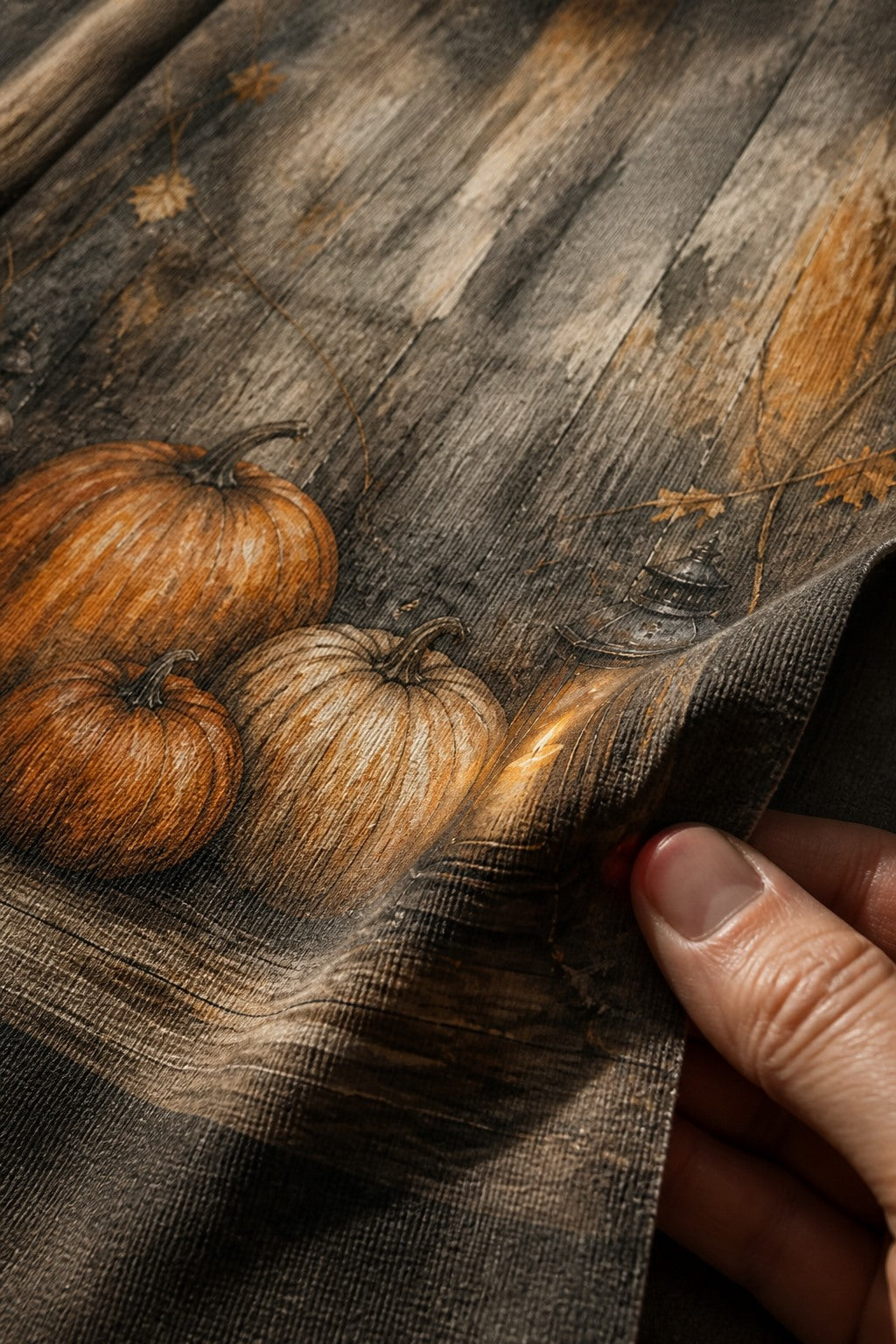 Vintage Pumpkin Porch Halloween Photo Backdrop | 3 Sizes