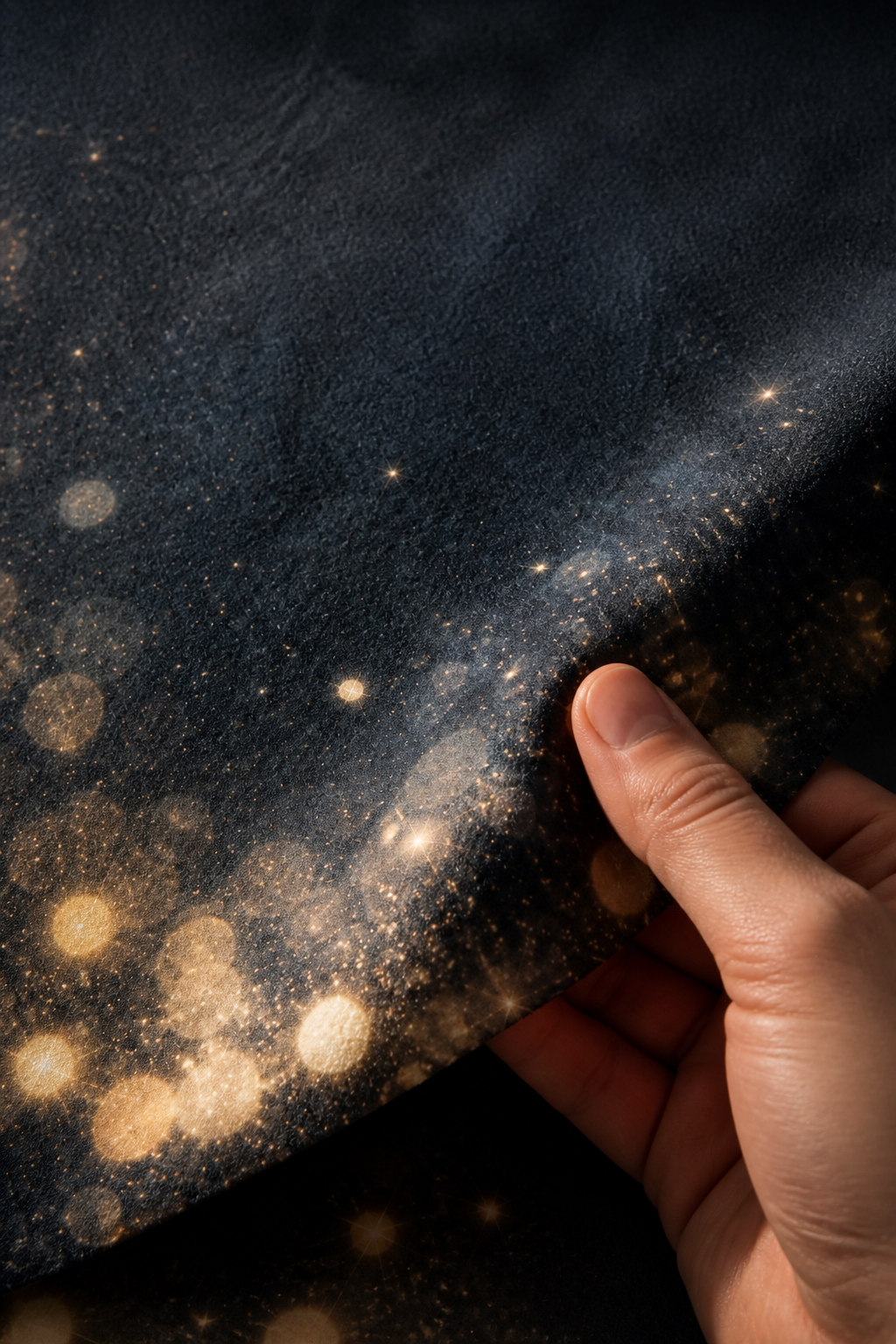 Midnight Gold Bokeh New Year's Eve Photography Backdrop