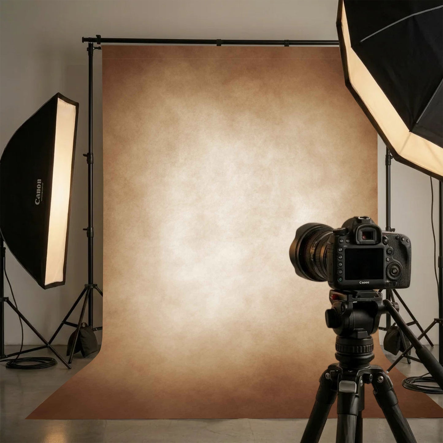 Haboke Tan Beige Abstract Texture Microfiber Backdrop for Studio Portraits