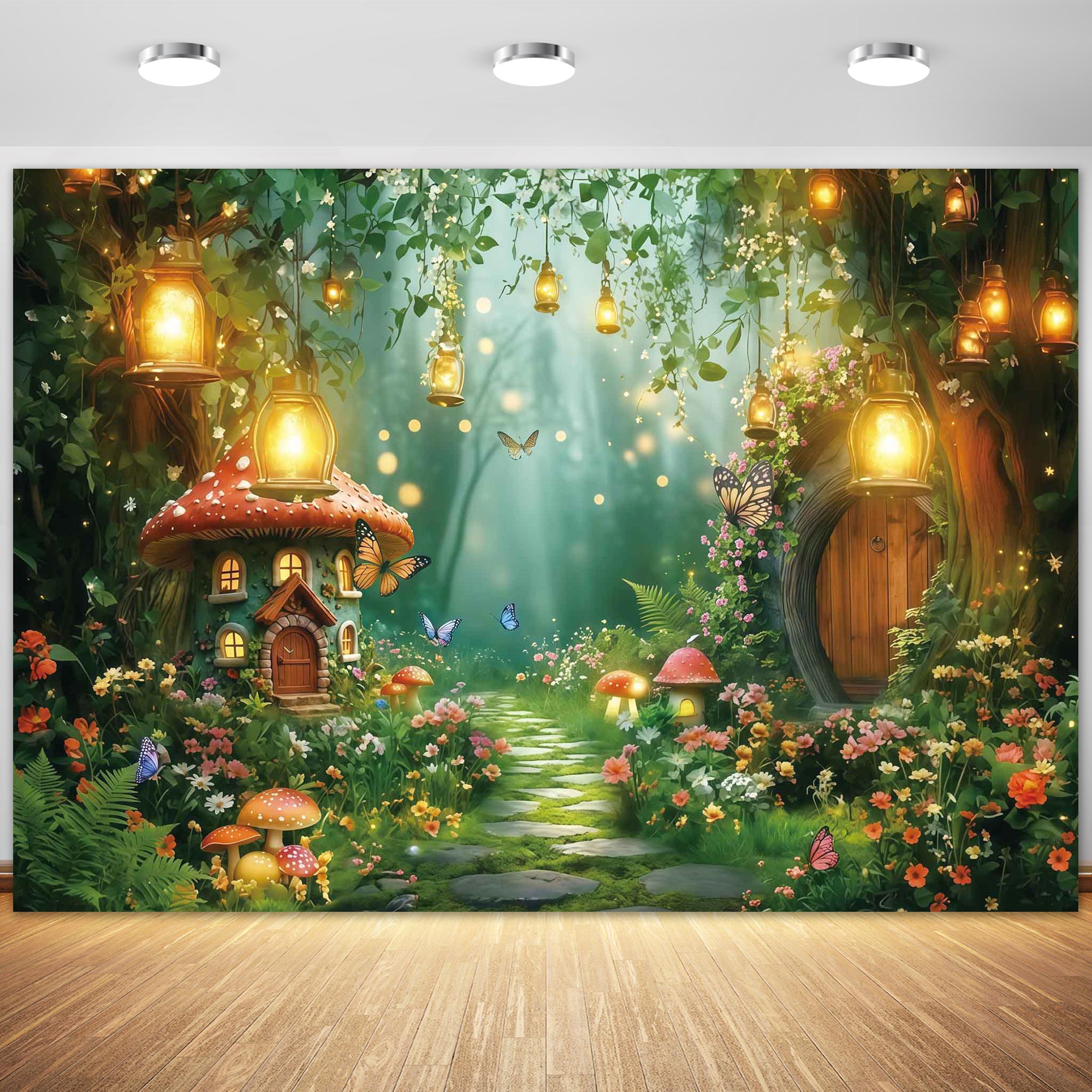 Fairy tale Style Spring Photography Backdrop for Party Banners