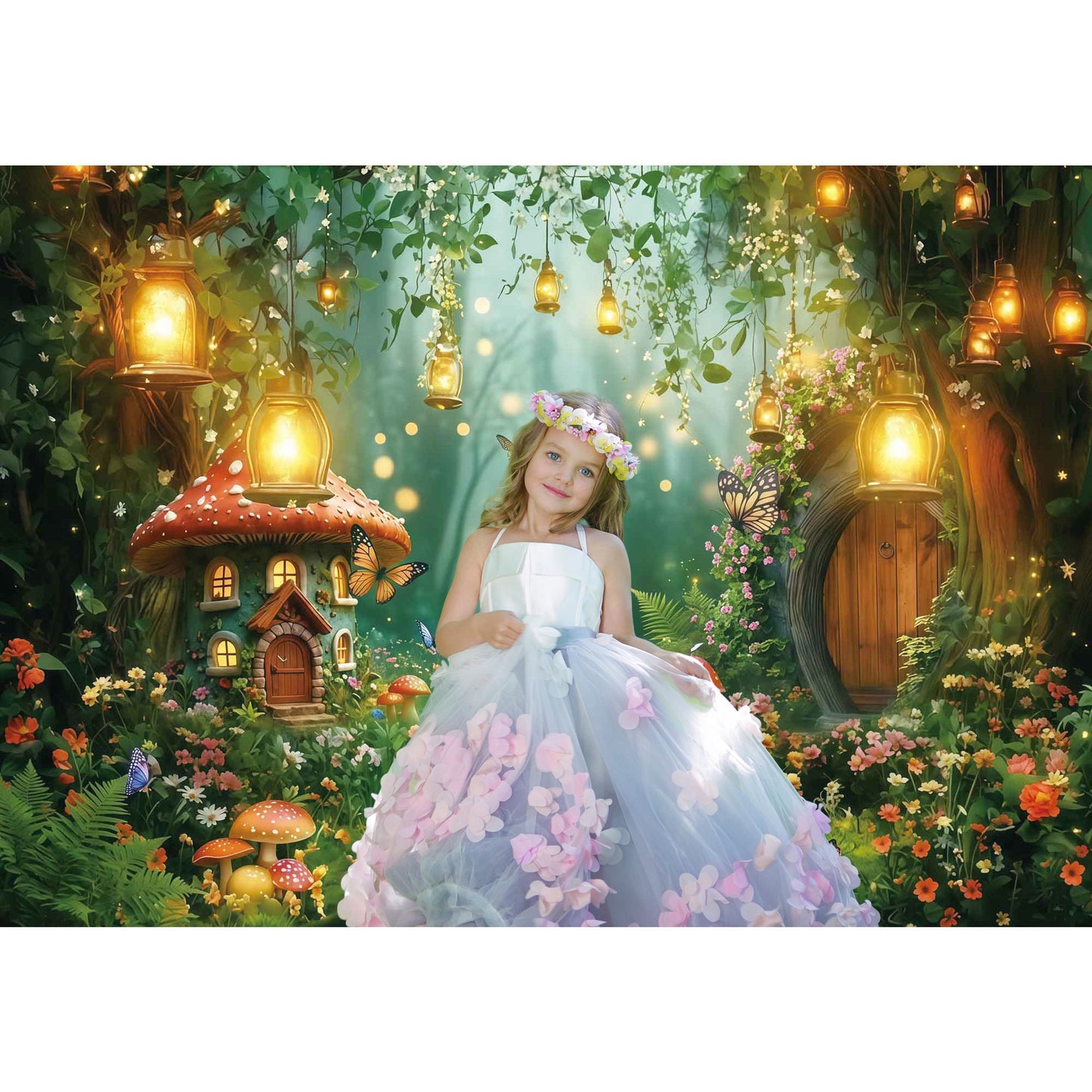 Fairy tale Style Spring Photography Backdrop for Party Banners
