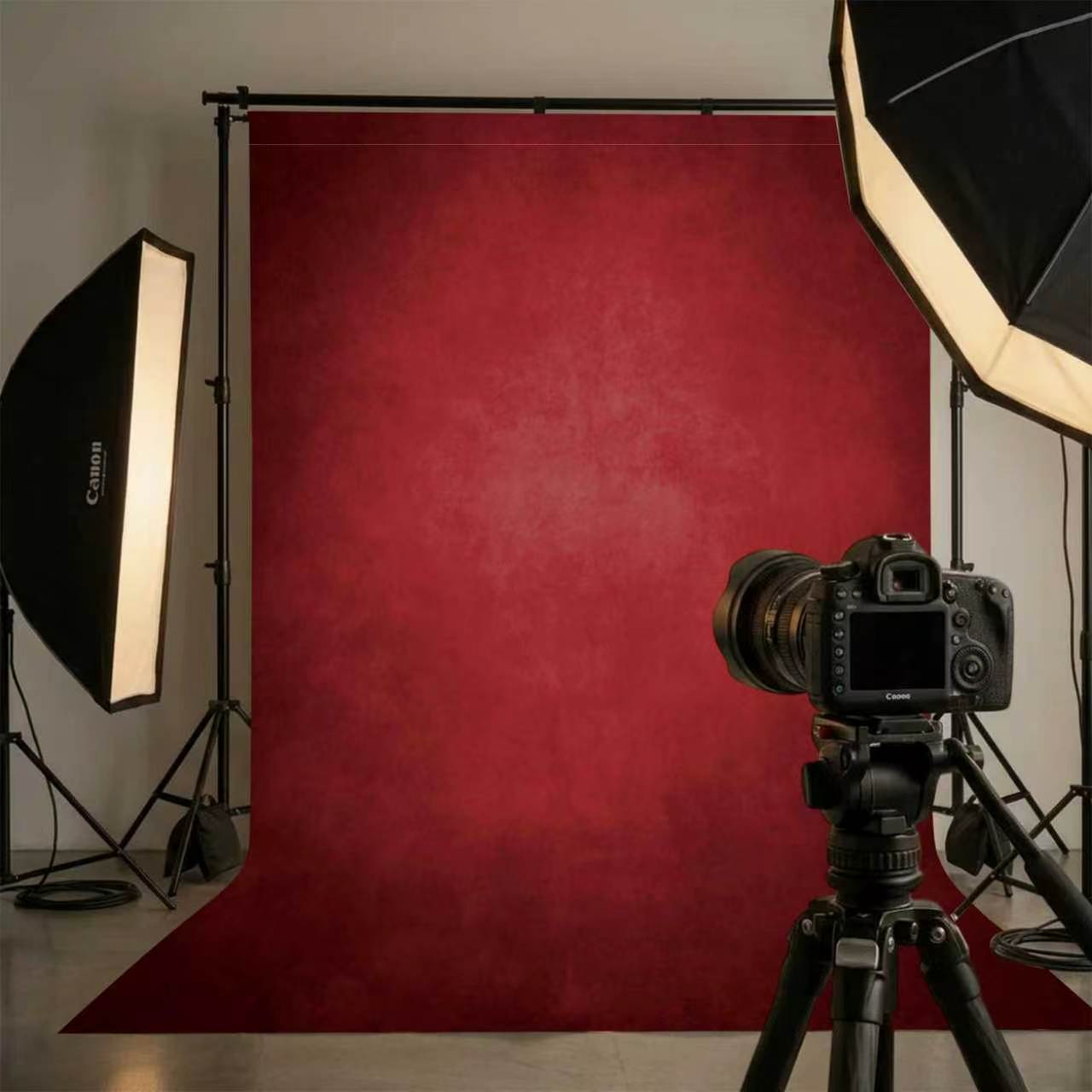 Haboke Burgundy Wine Red Abstract Texture Microfiber Backdrop for Portrait Studios