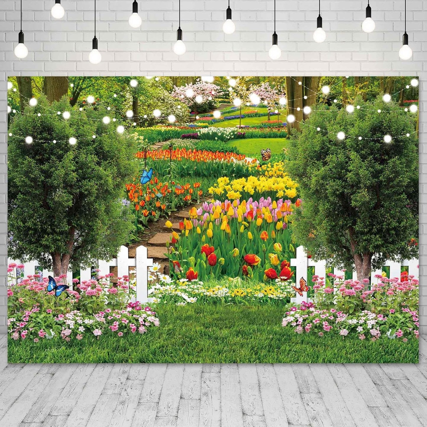 Romantic Spring Garden Photography Backdrop for Party Banners scene accessories