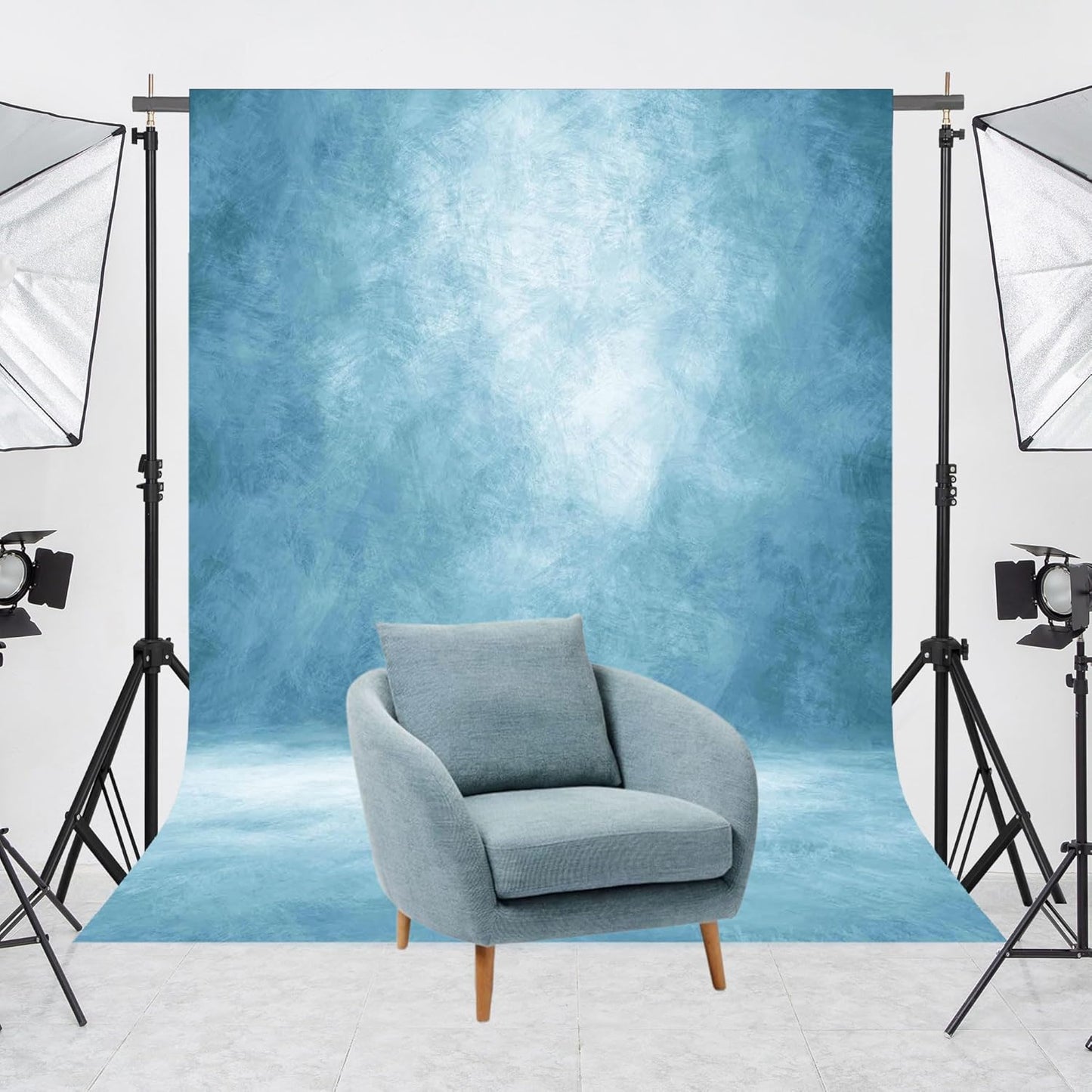 Abstract Light Blue Professional Photography Backdrop for Adult Portrait Photo Props