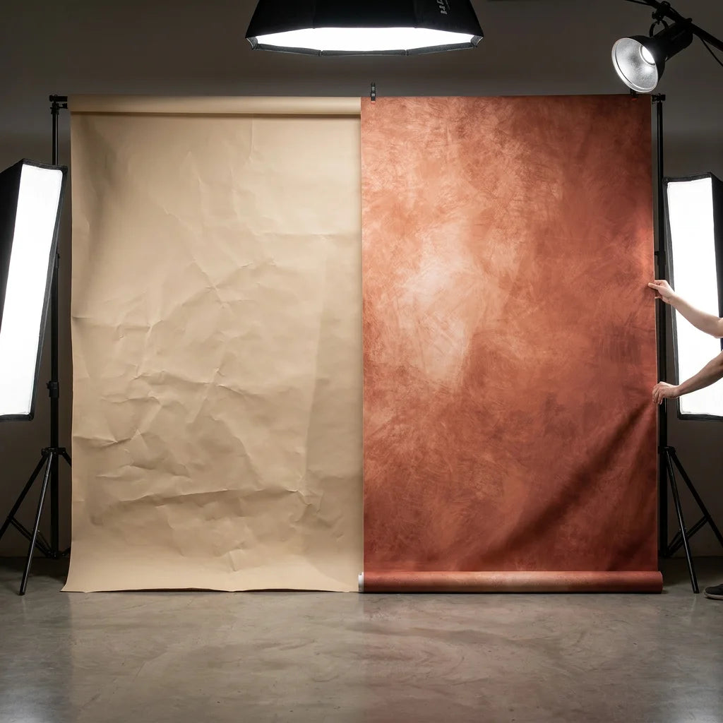 Rusty Red Abstract Microfiber Backdrop - 8x10ft / 8x12ft Professional Studio Background