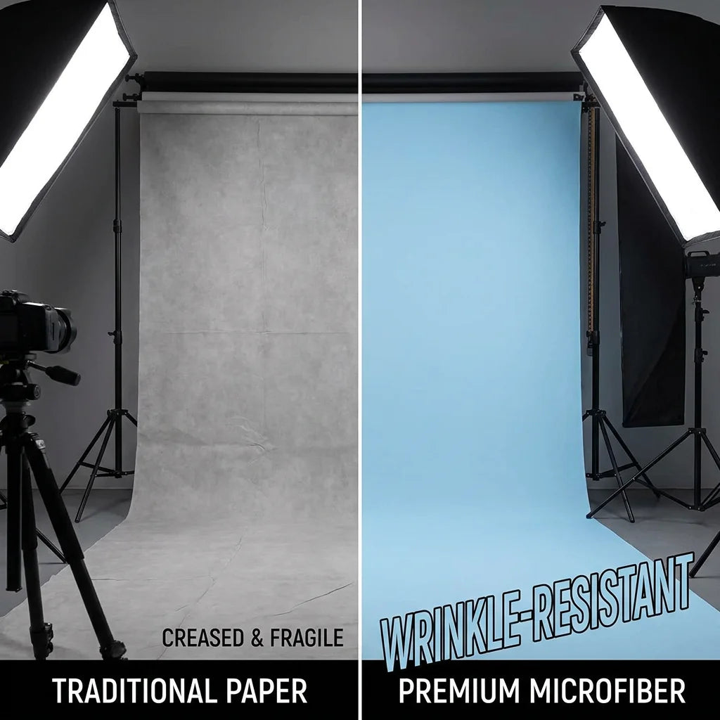 Abstract Portrait Studio Kit - 2-in-1 Dual Rod Stand & 6x8 ft Backdrop