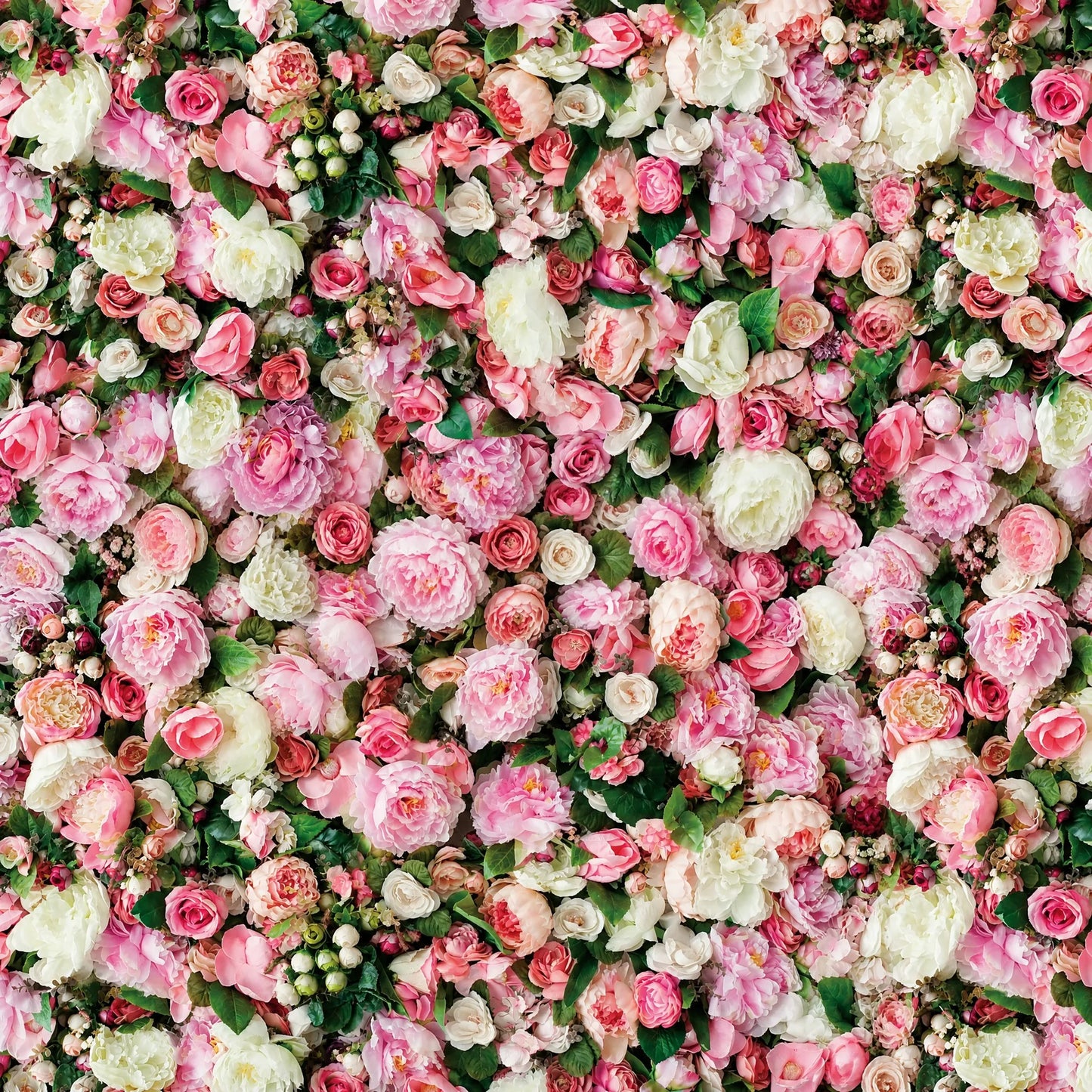 Folding Screen Backdrop 2.4x4m | Pink Flower Wall Streaming Background
