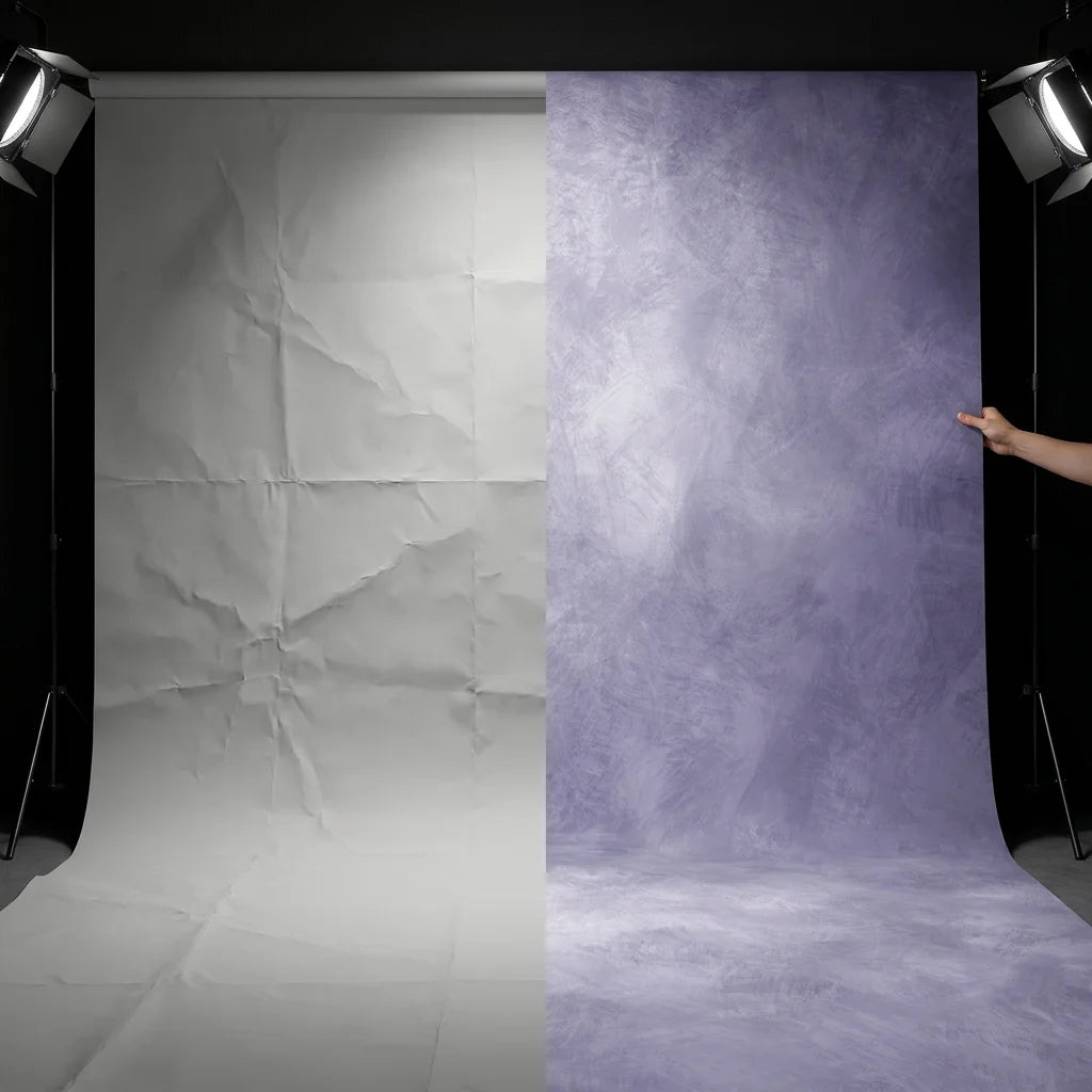 Dusky Purple Abstract Microfiber Backdrop - 8x10ft / 8x12ft Professional Studio Background