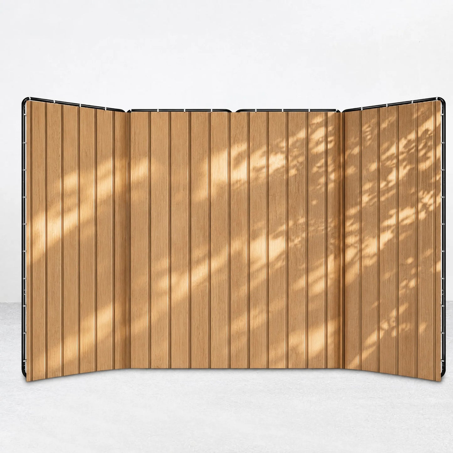 Folding Screen Backdrop 2.4x4m | Wood Slat Streaming Background Frame