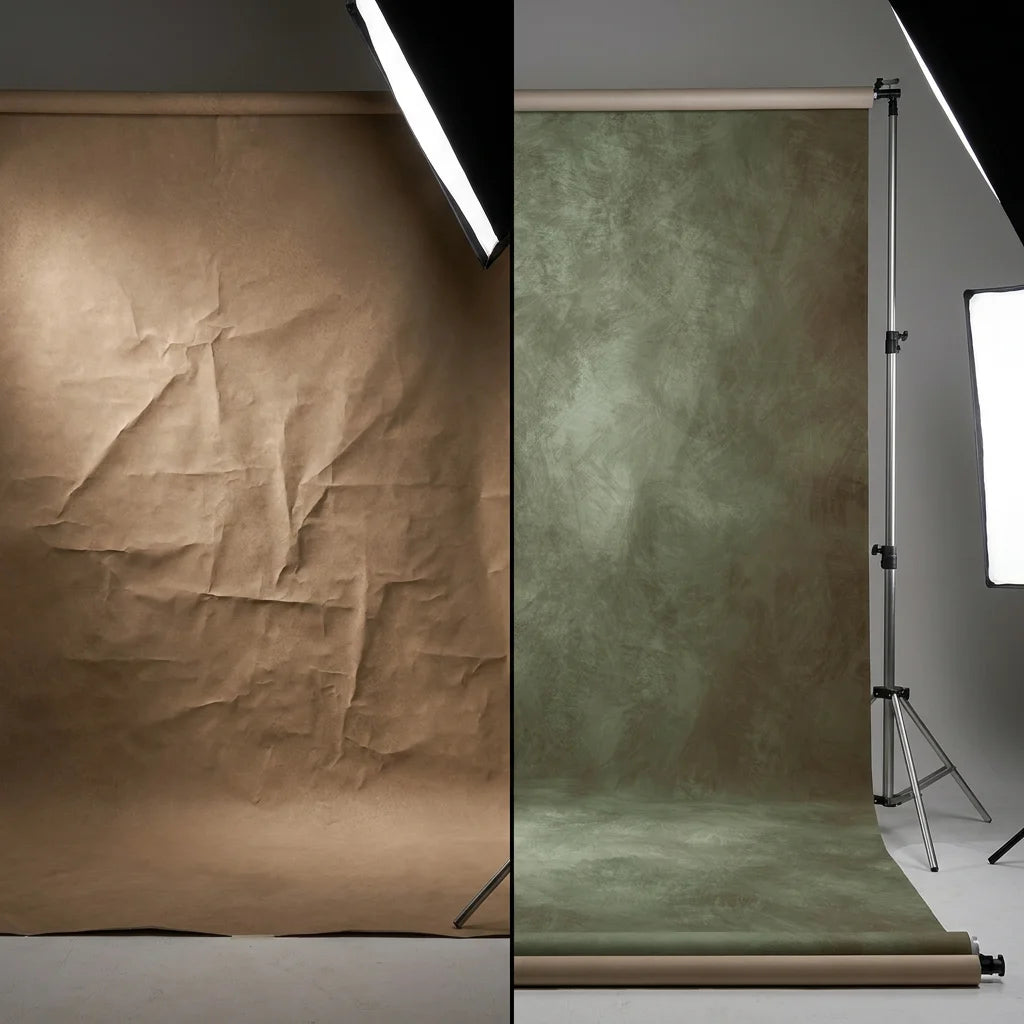 Sage Green Concrete Microfiber Backdrop - 8x10ft / 8x12ft Professional Studio Background