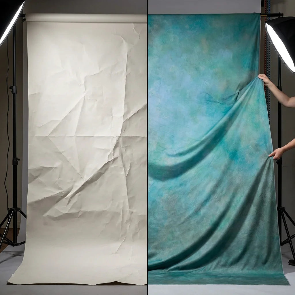 Ocean Blue Abstract Microfiber Backdrop - 8x10ft / 8x12ft Professional Studio Background
