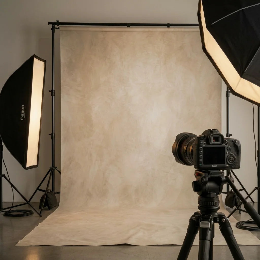 Vintage Warm Sand Abstract Microfiber Backdrop - 8x10ft / 8x12ft Professional Studio Background