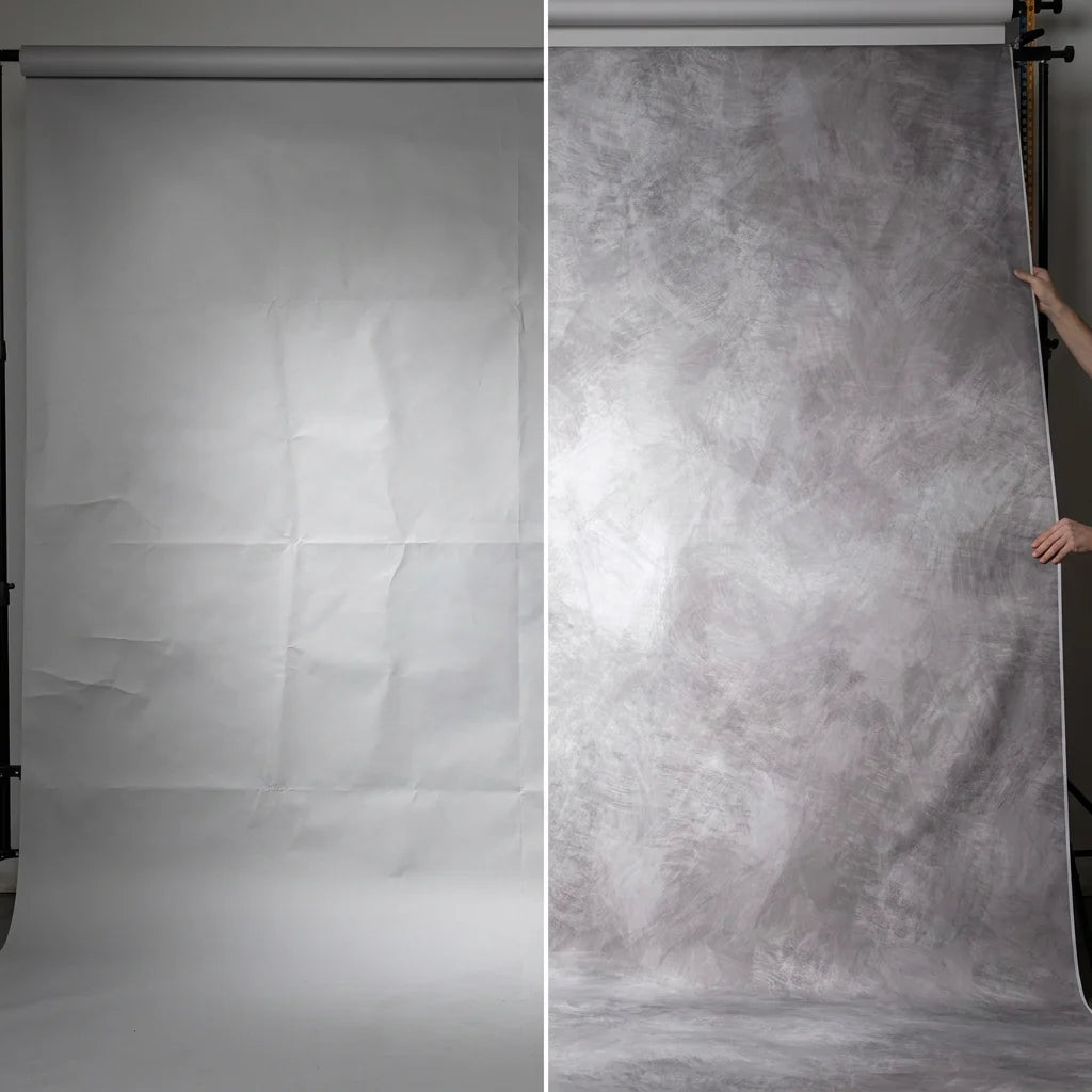 Stormy Gray Monochromatic Microfiber Backdrop - 8x10ft / 8x12ft Pro Studio Background