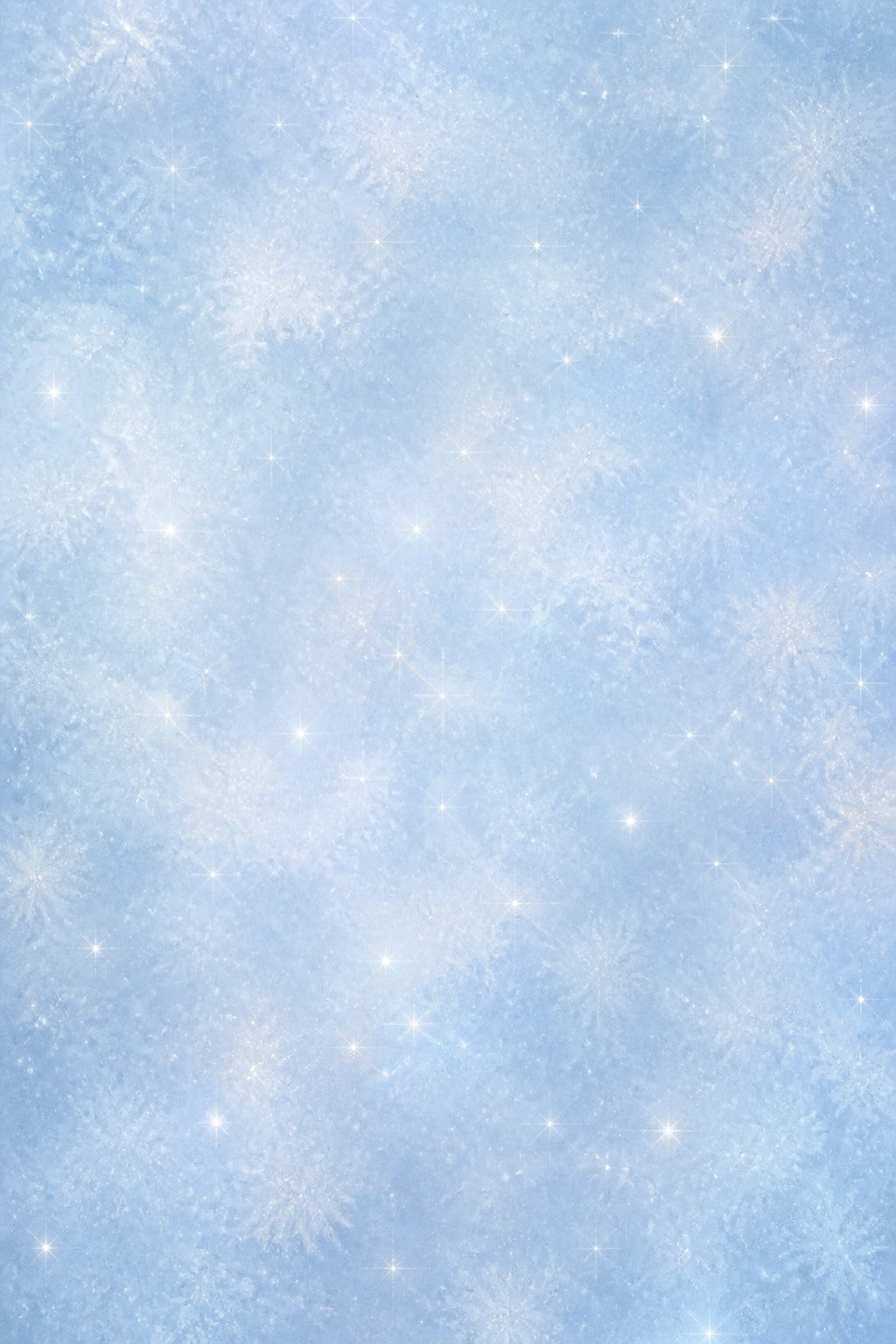 Icy Blue Snow Sparkle Photo Backdrop - Christmas Frosty Glow | 3 Sizes
