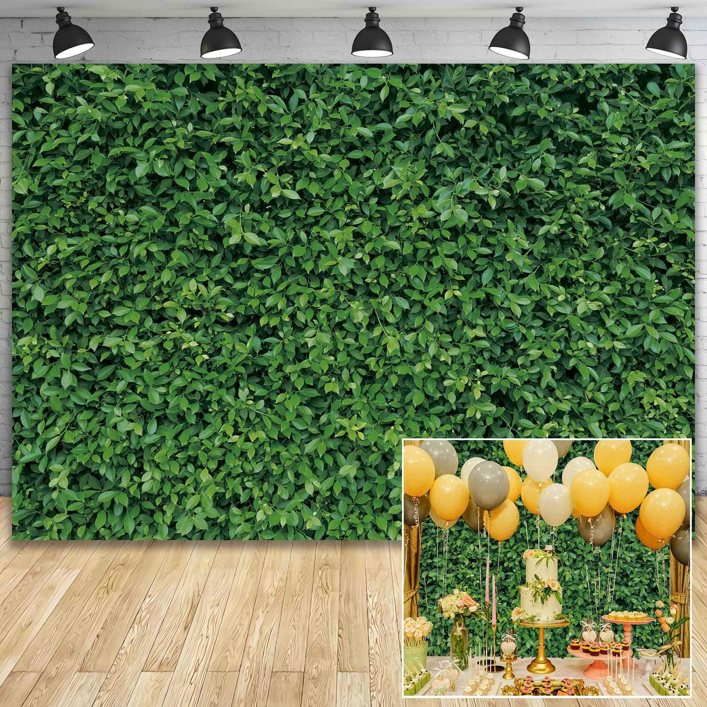 Polyester Spring Greenery Leaves Grass Nature Photography Backdrop Green Grass
