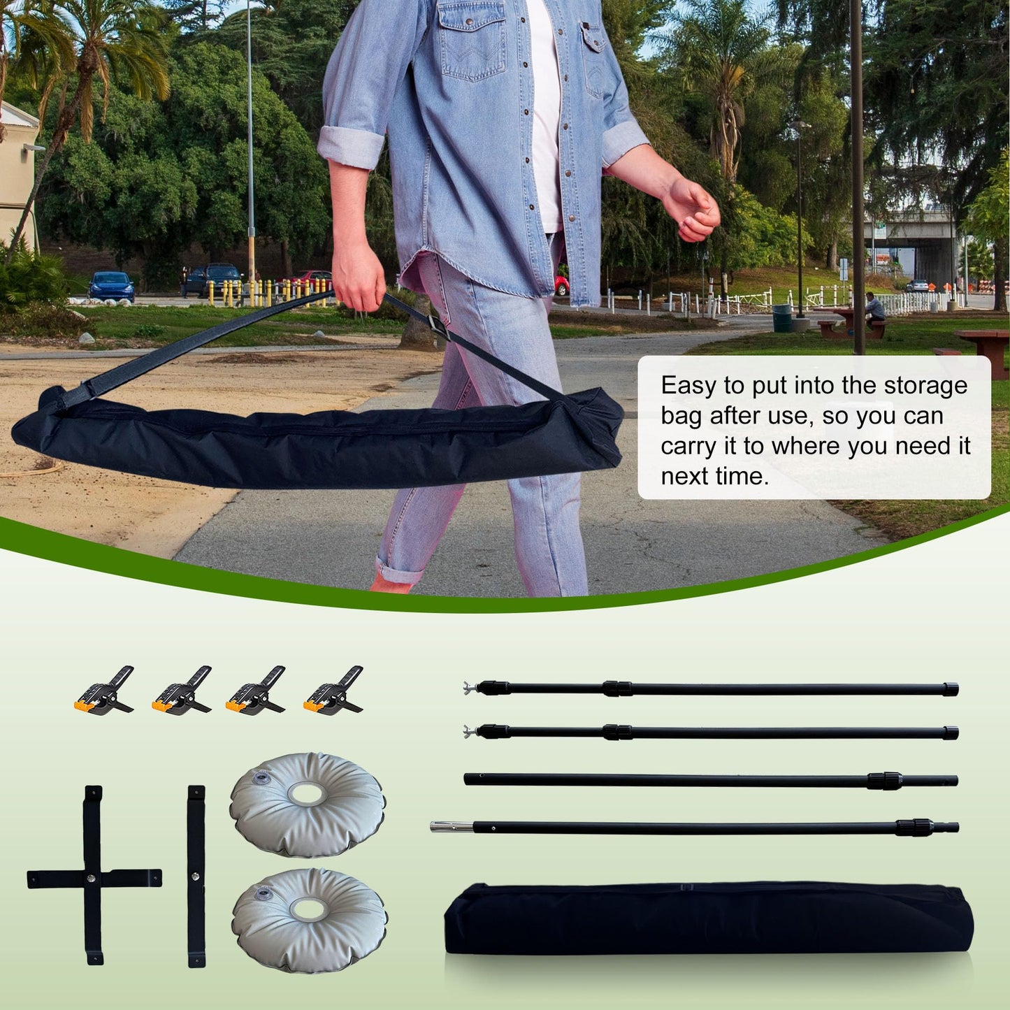 Bold Stable Backdrop Stand Adjustable Kit 10x10FT