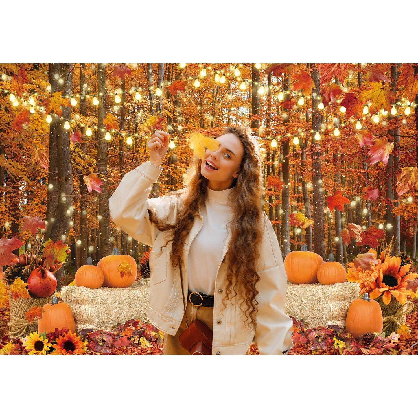 Fall Autumn Photo Backdrop for Photography Autumn Background Props